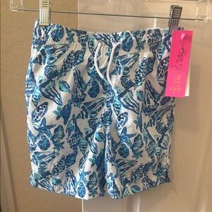 Lilly Pulitzer Blue Patterned Boys Shorts